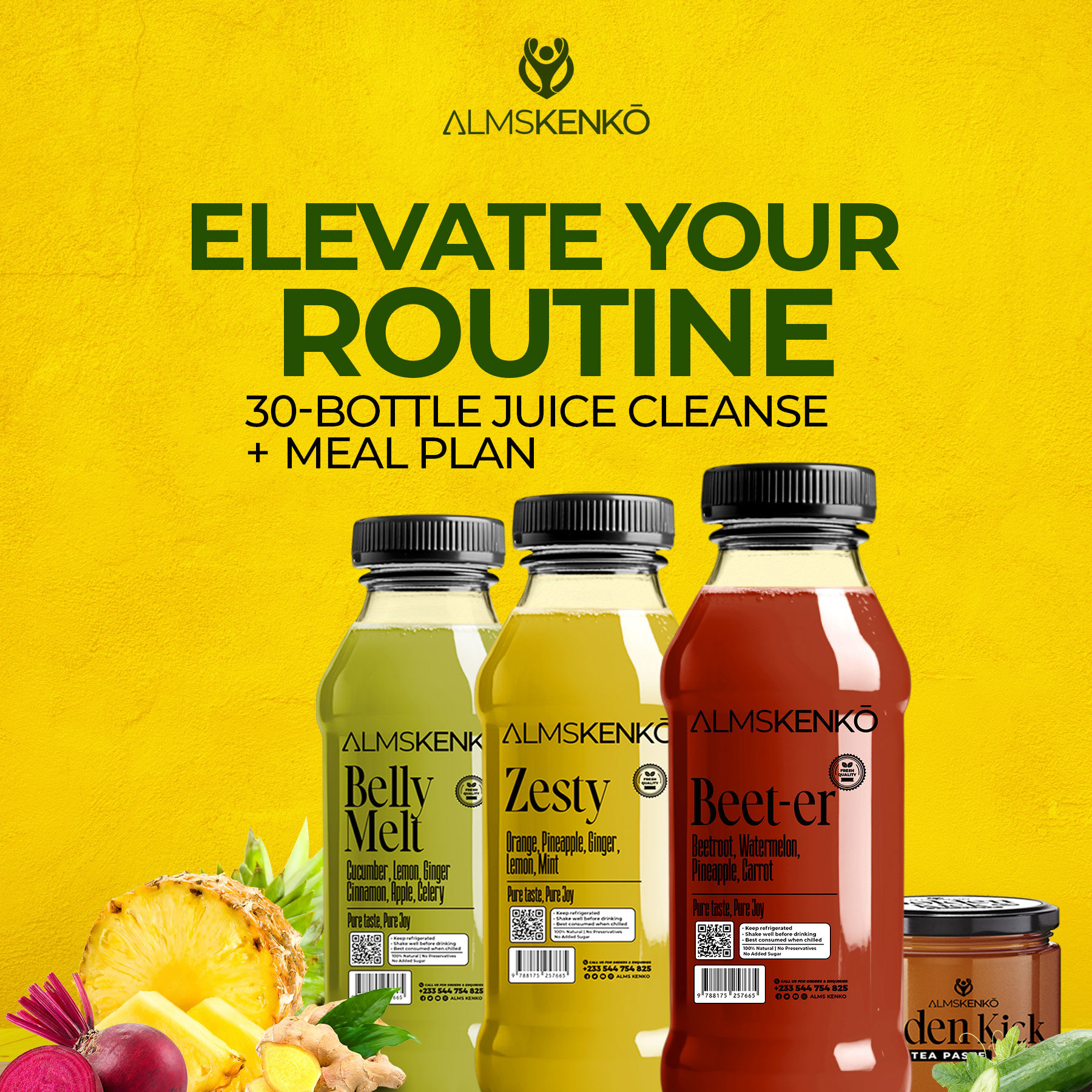 30-Bottle Juice Cleanse + Meal Plan